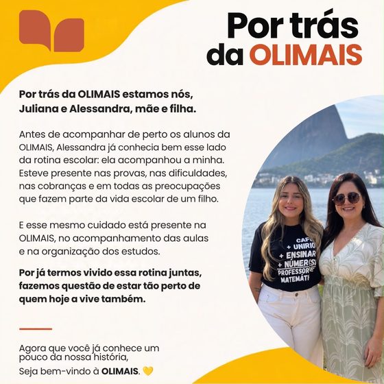 Post do Instagram: Por trás da OLIMAIS, Juliana e Alessandra